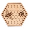 Podtácek šestiúhelník - včela + plást