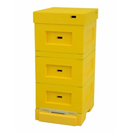 Úl český 39x24 žlutý s polystyrenovým dnem