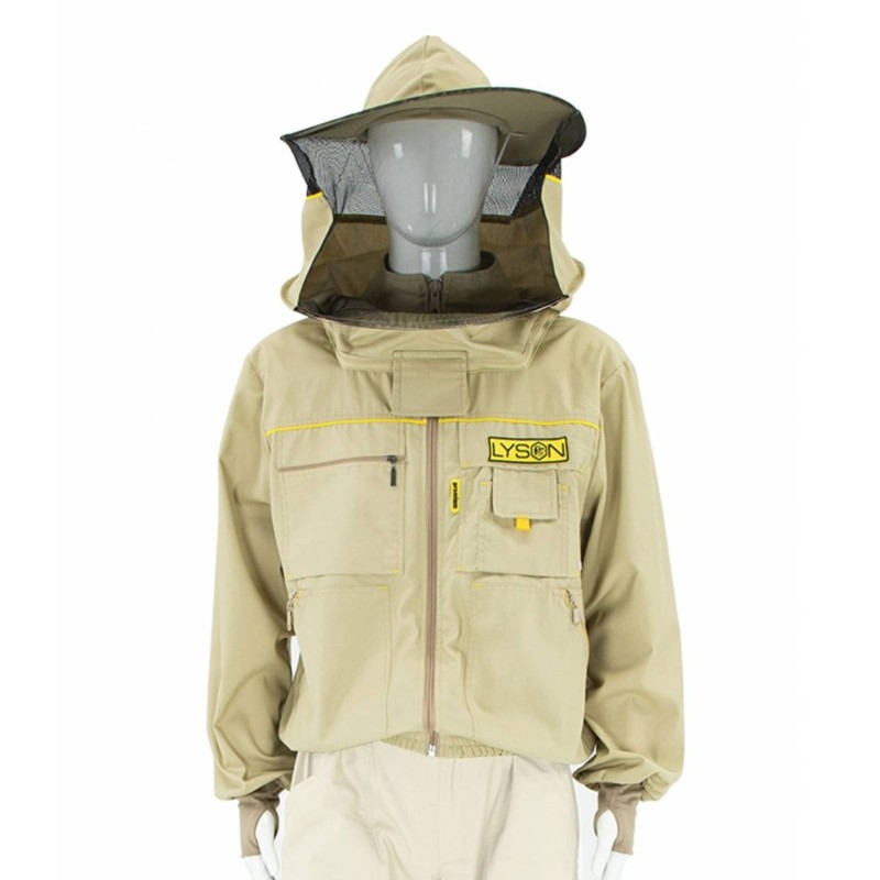 Včelařská bunda na zip s kloboukem